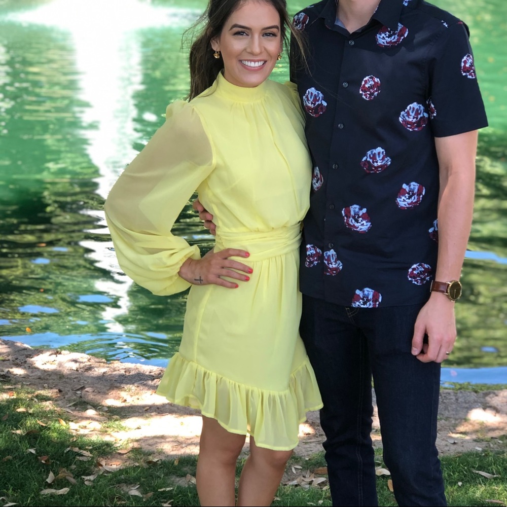 Flowy yellow dress